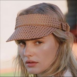 Lack of color leather visor weave